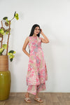 Flamingo cotton co-ords set (attached sleeves)