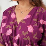 Purple pomegranate cotton kaftan
