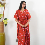 Red pomegranate cotton kaftan