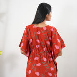 Red pomegranate cotton kaftan