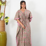 Sea green paisley cotton kaftan