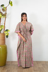 Sea green paisley cotton kaftan