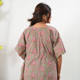 Sea green paisley cotton kaftan