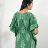 Pastel green cotton kaftan