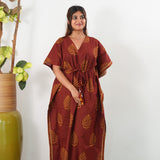 Rust orange maple cotton kaftan