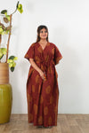 Rust orange maple cotton kaftan
