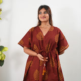 Rust orange maple cotton kaftan