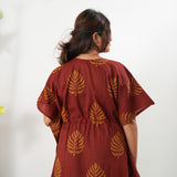 Rust orange maple cotton kaftan