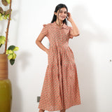 Peach butta button down maxi dress
