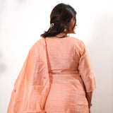 Baby pink paithani suit set