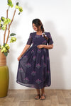 Violet georgette maxi dress