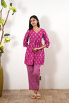Magenta cotton comfies