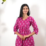 Magenta cotton comfies