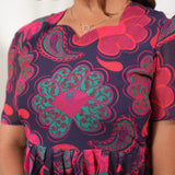 Violet paisley georgette maxi dress
