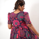 Violet paisley georgette maxi dress