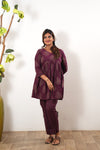 Burgundy maple cotton comfies