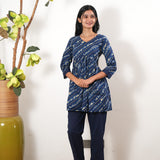 Indigo tie and dye cotton comfies