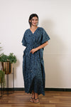 Soft blue cotton kaftan