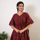 Red and turquoise cotton comfies