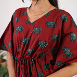 Red and turquoise cotton comfies