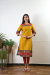 Mustard chettinad cotton kurta