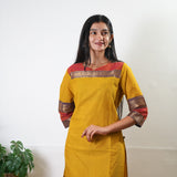 Mustard chettinad cotton kurta