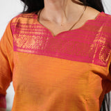 Tangerine chettinad cotton kurta