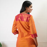 Tangerine chettinad cotton kurta