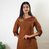 Brown chettinad cotton kurta