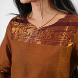 Brown chettinad cotton kurta