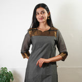 Powder blue chettinad cotton kurta