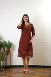 Maroon chettinad cotton kurta