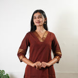 Maroon chettinad cotton kurta