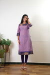 Lavender chettinad cotton kurta