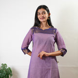 Lavender chettinad cotton kurta