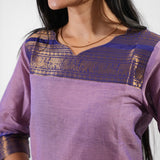 Lavender chettinad cotton kurta