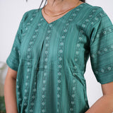 Turquoise stripes cotton lounge sleep wear