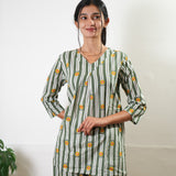 Olive green marigold  pure cotton sleep wear