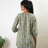 Olive green marigold  pure cotton sleep wear