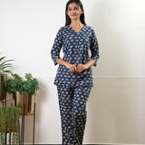 Indigo jasmine pure cotton sleep wear