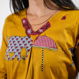 Mustard umbrella  pure cotton sleep wear