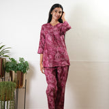Burgundy pure cotton sleep wear