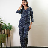 Midnight blue pure cotton sleep wear