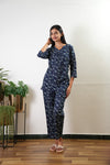 Midnight blue pure cotton sleep wear