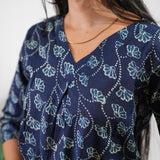 Midnight blue pure cotton sleep wear