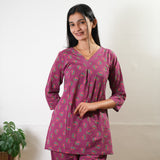 Plum  pure cotton sleep wear