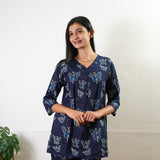 Blue butterfly  pure cotton sleep wear