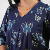 Blue butterfly  pure cotton sleep wear