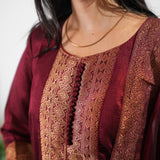 Maroon art silk suit set