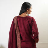 Maroon art silk suit set